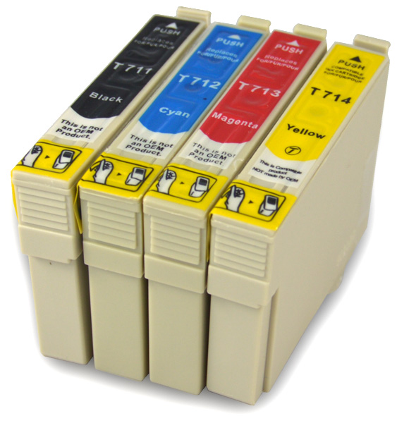 Pack Epson T0715  C/M/Y/BK – Compatible