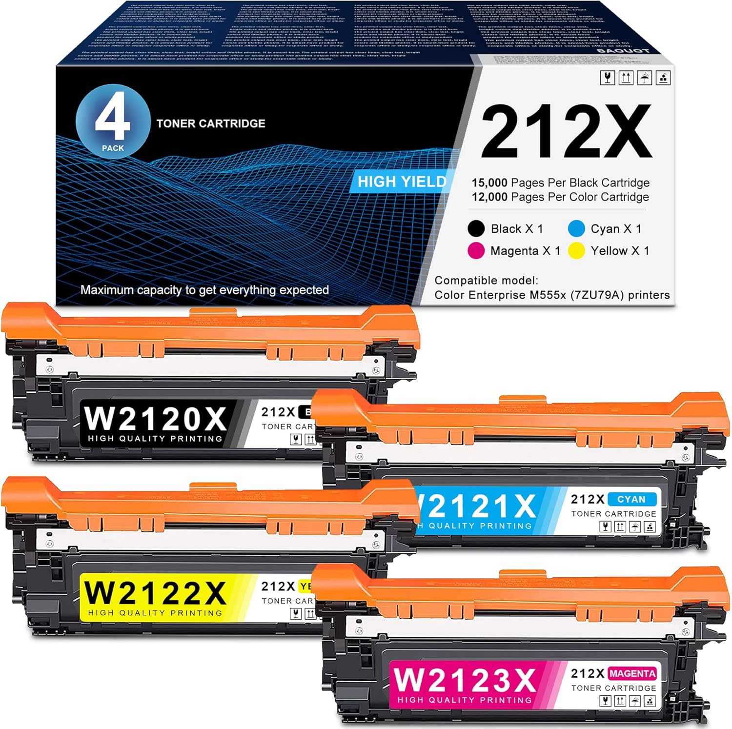 MultiPack Toner HP 212X ( W2120/1/2/3X ) Black – Compatible