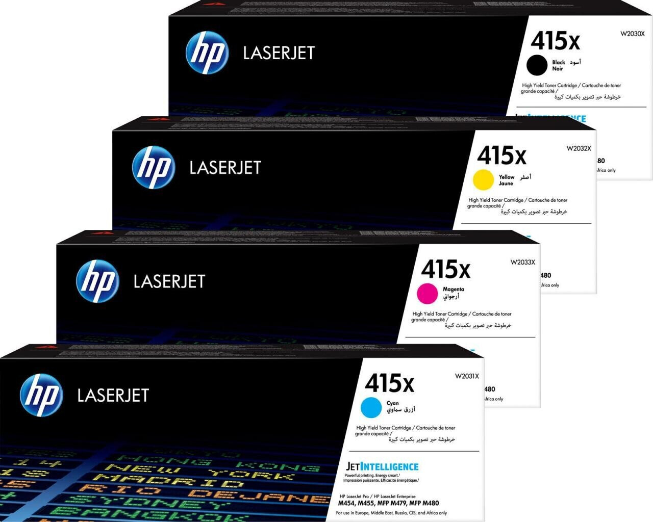 MultiPack Toner Originale HP 415X C/M/Y/K Grande Capacité